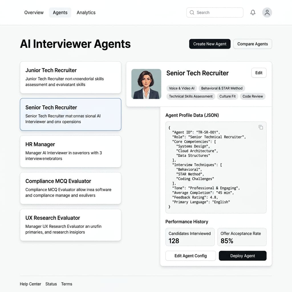 AI Interviewer Agents Dashboard
